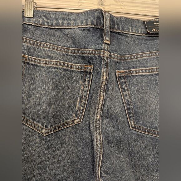 New J. Crew Straight Slim Rigid Blue Dinim Jeans Size 30x32 Zip Fly Classic - Picture 12 of 12